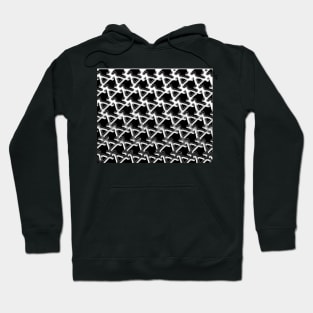 Black white and grey triangle chainmail Hoodie